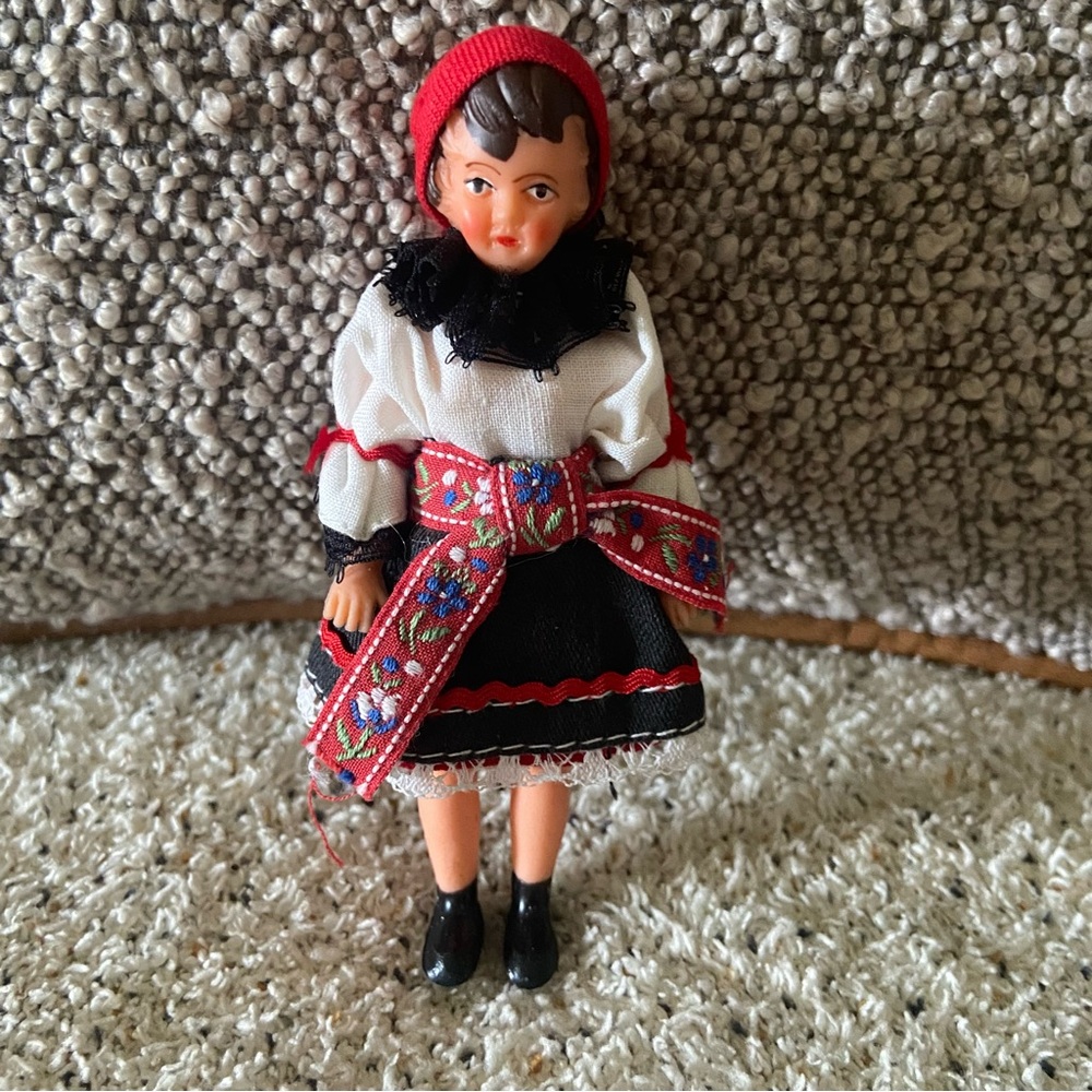 Vintage Czech Doll House Doll Miniature 4.5" Vintage, European, Rare